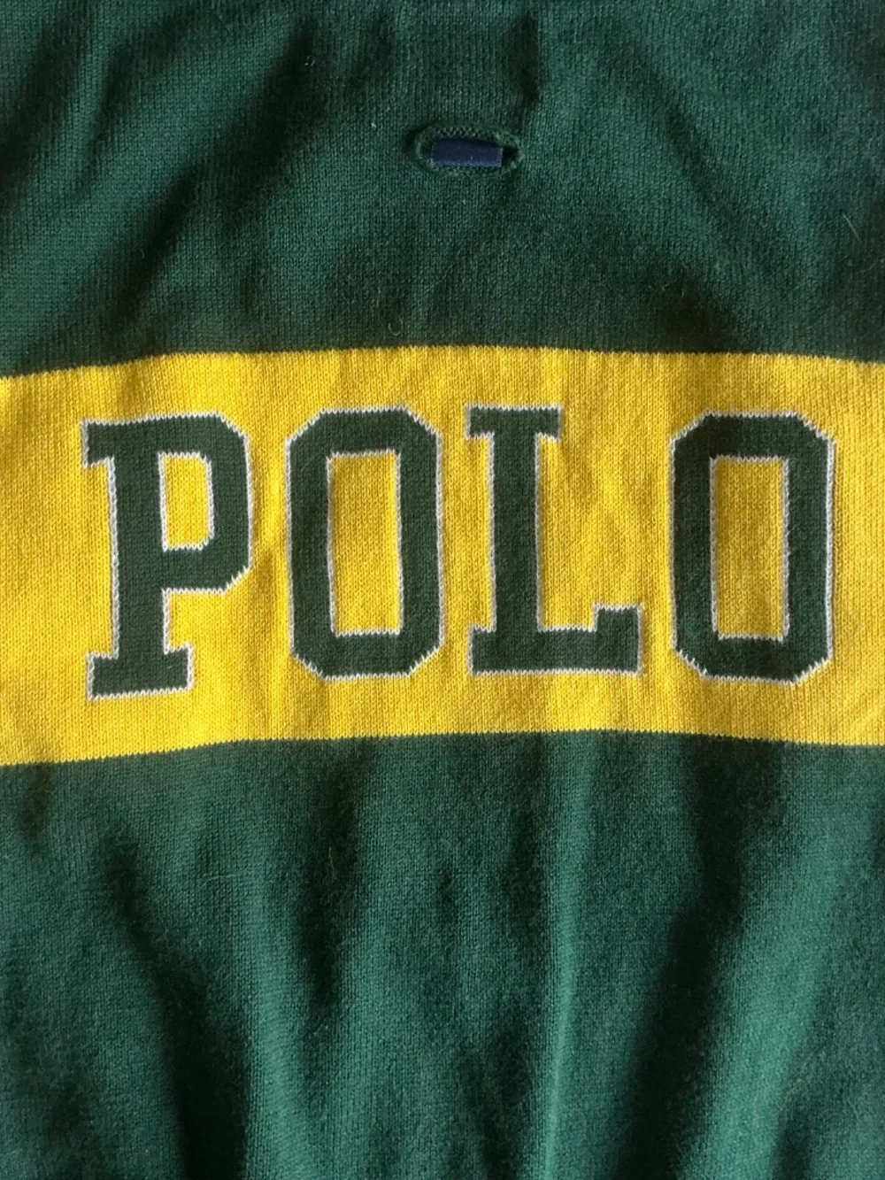 Sample New - POLO Ralph Lauren Forest Green Yellow POLO Pet DOG Sweater XL